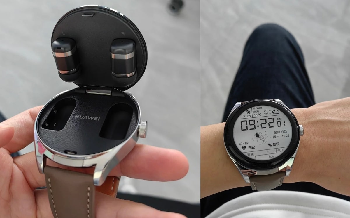 Huawei presentó un smartwatch que carga auriculares inalámbricos